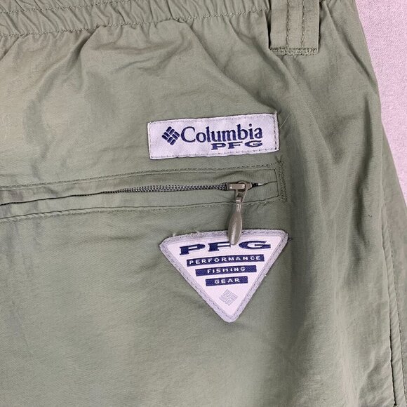 Columbia PFG Mens Convertible Pants 2XL Green Shorts Nylon Performance Fishing - Picture 16 of 16